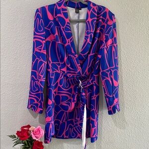 ✨Stylish Blue and Pink Women's Dress